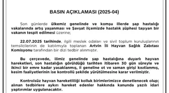 Artvin'de Şap Hastalığına Karşı Yeni Tedbirler