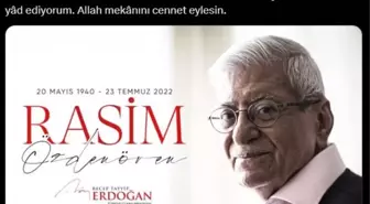Cumhurbaşkanı Erdoğan, Rasim Özdenören'i andı