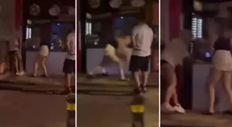Görüntü Türkiye'den! İki kadın sokak ortasında erkek kavgasına tutuştu