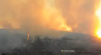 Manisa'da Orman Yangını Drone ile Gözetleniyor