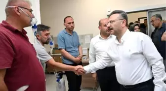 Vali Aksoy, orman yaralılarını ziyaret etti