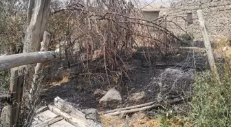 Başkale'de Bahçede Yangın Paniği