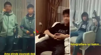 Dehşete düşüren görüntü! Onlar birer çocuk ve ellerindekiler oyuncak değil