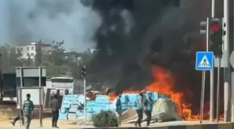Gaziantep'te İnşaat Alanında Yangın Çıktı