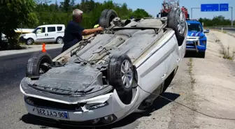 Kırıkkale'de Kontrolden Çıkan Otomobil Takla Attı: 6 Yaralı