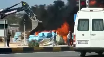 Gaziantep'te İnşaat Sahanında Yangın Çıktı