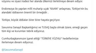 AK Parti Sözcüsü Çelik: 'KAAN anlaşması Türkiye'nin iddiasının önemli bir örneği'