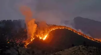 Kahramanmaraş'ta Orman Yangınına Müdahale Devam Ediyor