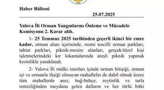 Yalova'da Ormanlara Girişler Yasaklandı