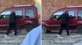 Yavru köpeğe sopayla defalarca vurdu