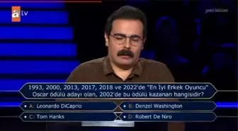 1993, 2000, 2013, 2017, 2018 ve 2022'de 'En İyi Erkek Oyuncu' Oscar ödülü adayı olan, 2002'de bu ödülü kazanan hangisidir?