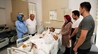 Motosiklet Sürücüsünün Çarptığı Polis Memuruna Ziyaret