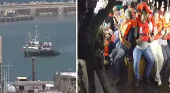 İsrail'in uluslararası sularda alıkoyduğu Hanzala gemisi, Aşdod Limanı'na ulaştı