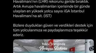 İstanbul Havalimanı 268 bin yolcuyla Londra Heathrow Havalimanı'nı geride bıraktı