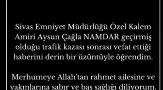 Başkomiser Aysun Çağla Namdar Trafik Kazasında Hayatını Kaybetti