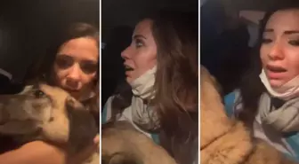 Kucağındaki köpekle alevlerden böyle kaçtı