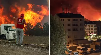 Bursa'da yangınla mücadele sürüyor! Alevler evlerin dibine kadar geldi