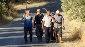 Aydın'da Mahalle Sakinlerinden Yangınla Mücadele Desteği
