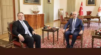 TBMM Başkanı Numan Kurtulmuş, AB Türkiye Delegasyon Başkanı Ossowski'yi Kabul Etti
