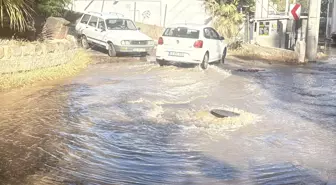 Bodrum'da Ana Su Hattında Patlama, Tonlarca Su Boşa Aktı