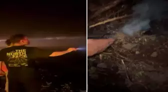Bursa'da ormanı yakmaya çalışan şüpheliye suçüstü