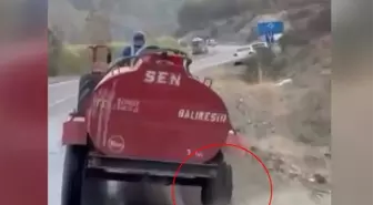 Patlak Lastikle Yangın Bölgesine Giden Çiftçi: 'Mecbursun Yola Devam Etmeye'
