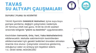 Tavas'ta Su Kesintisi Uygulaması