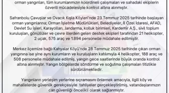 Karabük'teki Orman Yangınları Kontrol Altına Alındı