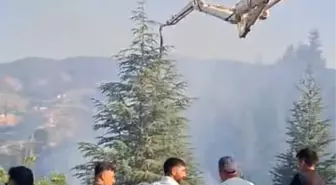 Malatya'daki Orman Yangınına Beton Pompasından Destek