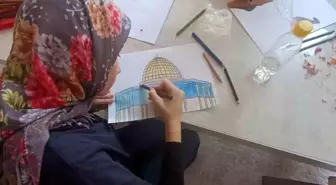Çocuklar Gazze'ye Destek İçin Resim Yaptı