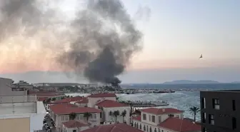 Çeşme'de Balıkçı Teknesinde Yangın