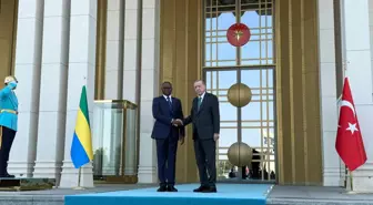 Cumhurbaşkanı Erdoğan, Gabon Cumhurbaşkanı Nguema'yı resmi törenle karşıladı