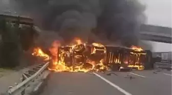 Mersin'de TIR Kazası: Yangın Trafiği Kapatıldı