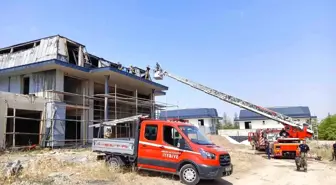 Ankara'da İnşaat Halindeki Binada Yangın
