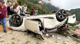 Giresun'da Göksu Travertenleri'nde Trafik Kazası