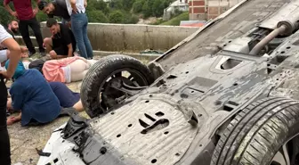 Giresun'da Park Halindeki Araç Yamaçtan Yuvarlandı: 1 Ağır Yaralı