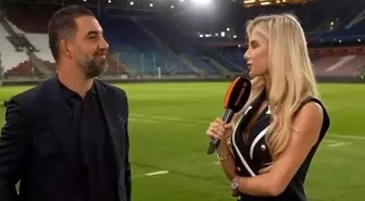 Arda Turan'ın röportajdaki bakışlarına dikkat: Bu kez spikerden gözlerini ayırmadı