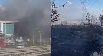 Esenyurt'ta otluk alanda yangın çıktı