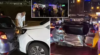 Eyüpsultan'da 16 araç birbirine girdi, yaralılar var