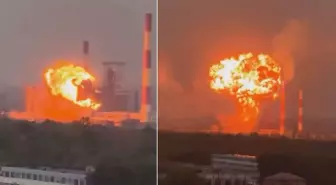 Ukrayna'dan Rus tesisine saldırı! Şiddetli patlama kamerada