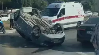 Sarıyer'de Takla Atan Otomobilde 2 Yaralı
