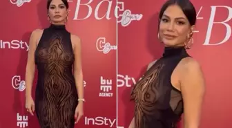 Demet Özdemir'in elbisesi geceye damga vurdu