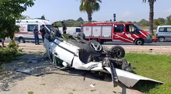 Manavgat'ta Kaza: Otomobil Takla Attı, Sürücü Yaralandı