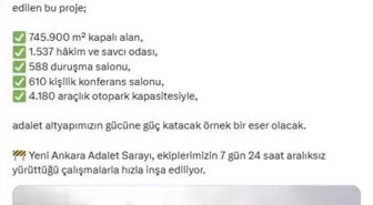 Yeni Ankara Adalet Sarayı Hızla İnşa Ediliyor