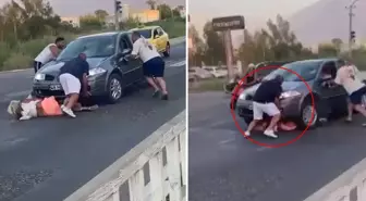 Dehşete düşüren görüntü Türkiye'den: Önce çarptı, ardından ezerek üzerinden geçmeye çalıştı