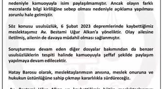 Hatay Barosu'ndan Sahte Diploma Davasına Müdahillik Başvurusu
