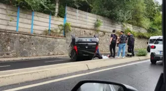 Sarıyer'de Yağış Nedeniyle Kaza: Sürücü Yaralandı