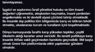Cevdet Yılmaz: Filistin Halkıyla Dayanışma Vurgusu