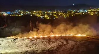 Diyarbakır Silvan'da Kırsal Alanda Örtü Yangını Çıktı