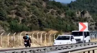Tokat'ta Ters Şeritte İlerleyen Motosiklet Sürücüsü Tepki Çekti